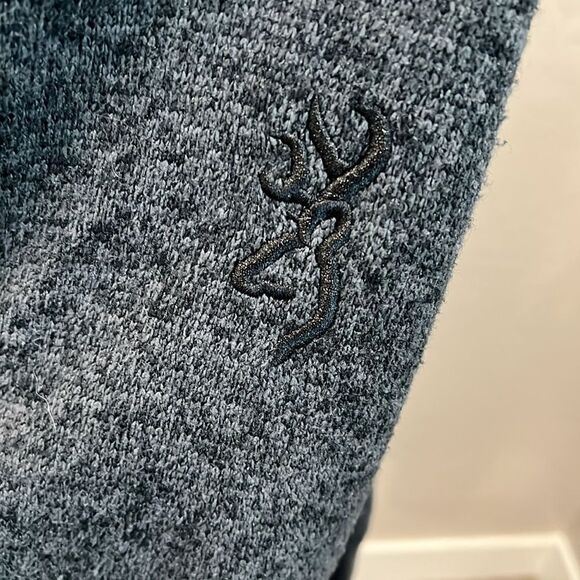 Browning Hyacinth Sweater Jacket Gray Black Full Zip Mock Neck Womens Large EUC - Picture 6 of 14